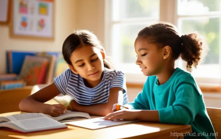 아동 발달 단계별 지도 - **Prompt for Early Childhood (3-5 years):**
    A bright and dynamic image of a curious 4-year-old c...