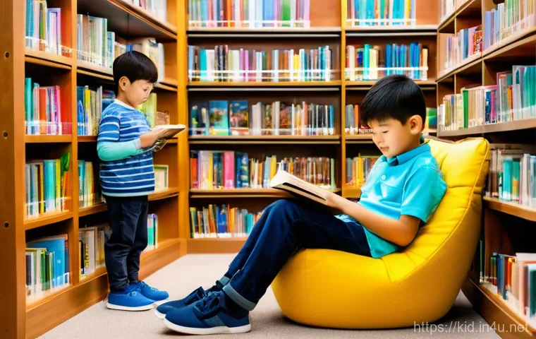 영유아 독서 지도 - A cozy and imaginative reading nook in a child's bedroom, designed for a 5-year-old girl. She is sit...