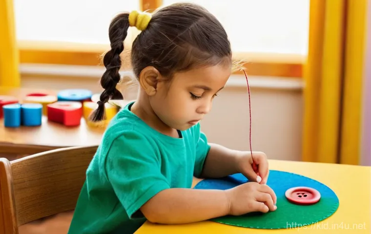 감각 놀이 교구 만들기 - **Prompt: Toddler with Sound Bottles**
    A vibrant, eye-level shot of a cheerful toddler, around 1...